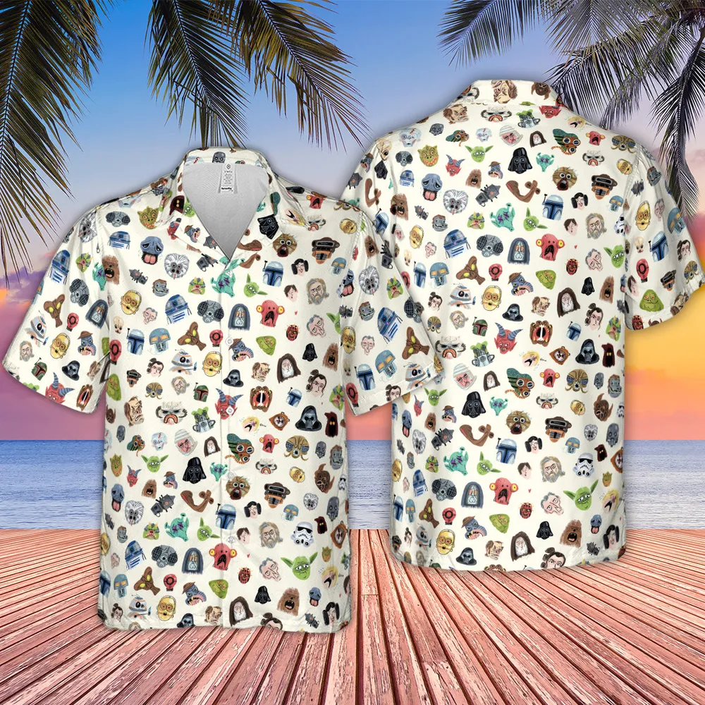 Star Wars Collage Pattern Hawaiian Shirt - 2