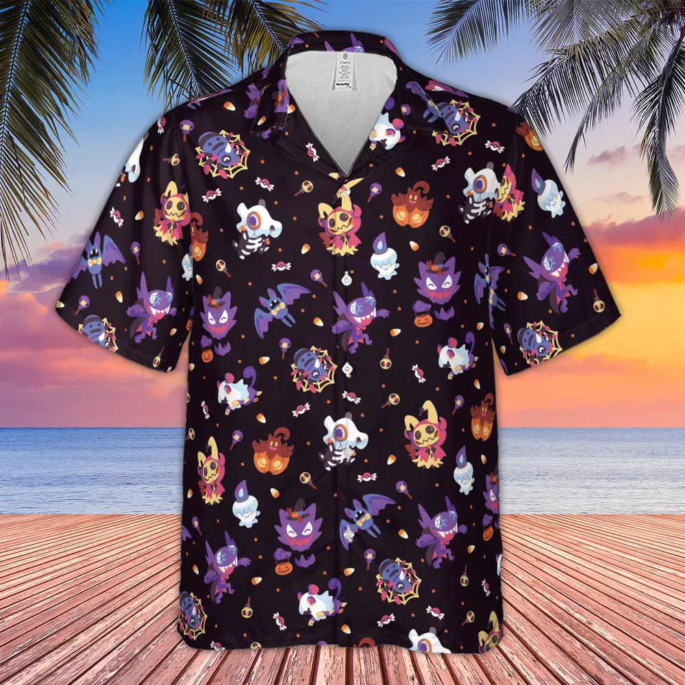 Trick or Treat Poke'ween Pokemon Hawaiian Shirt - 4