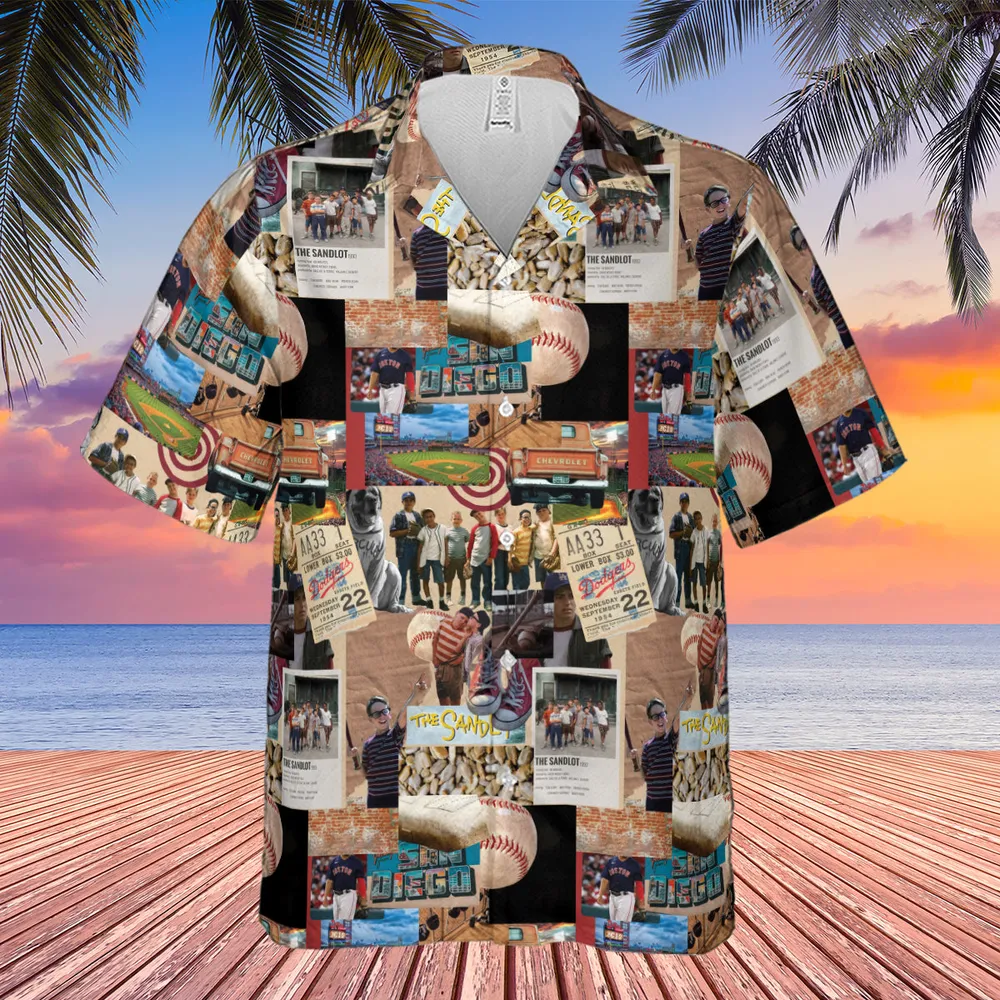 Memorable Baseball Movie Scenes Collage The Sandlot Hawaiian Shirt - 4