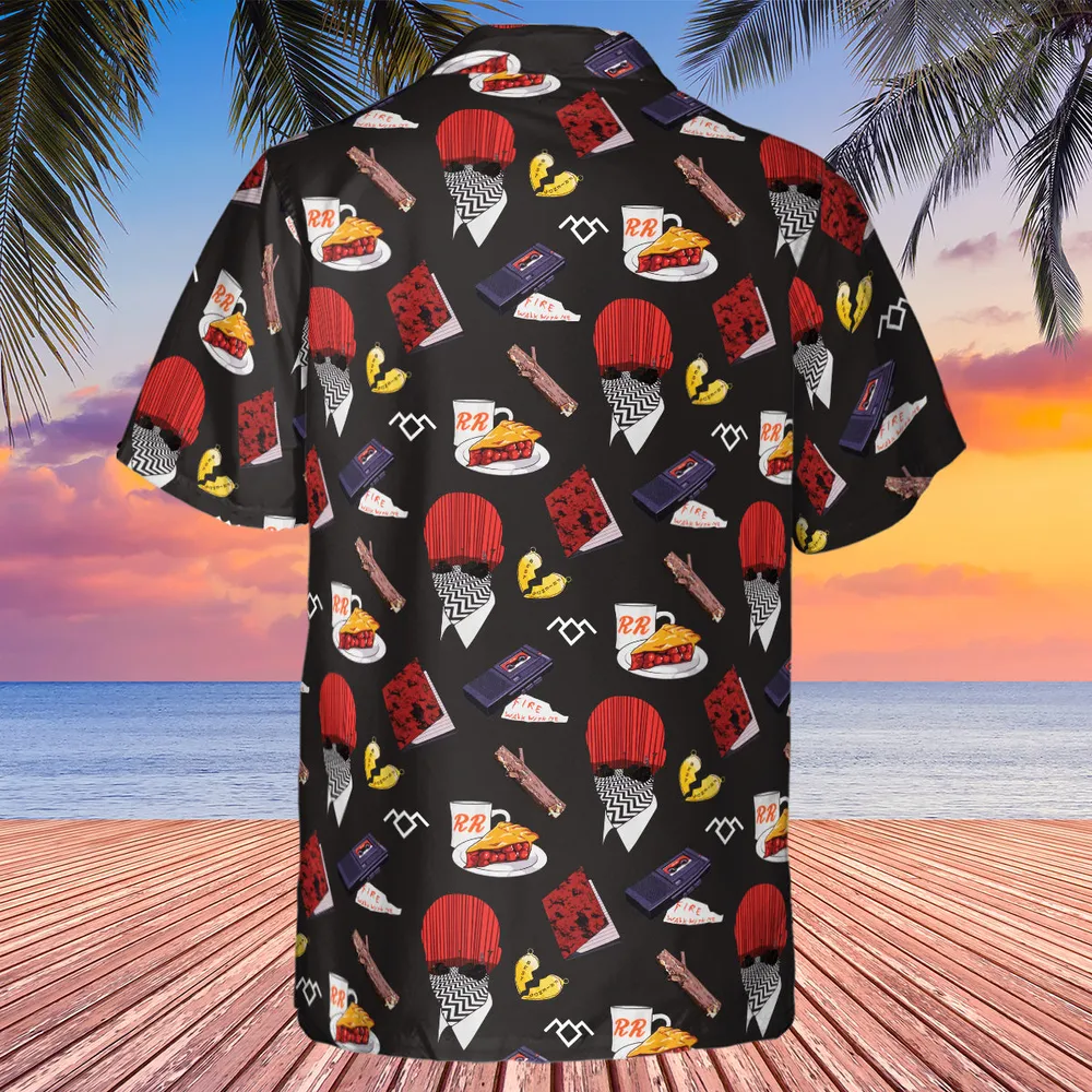 Twin Peaks Pattern Hawaiian Shirt - 3