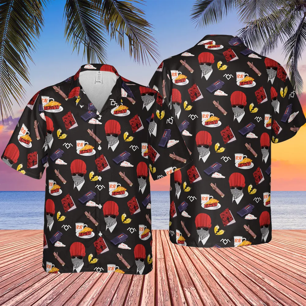 Twin Peaks Pattern Hawaiian Shirt - 2