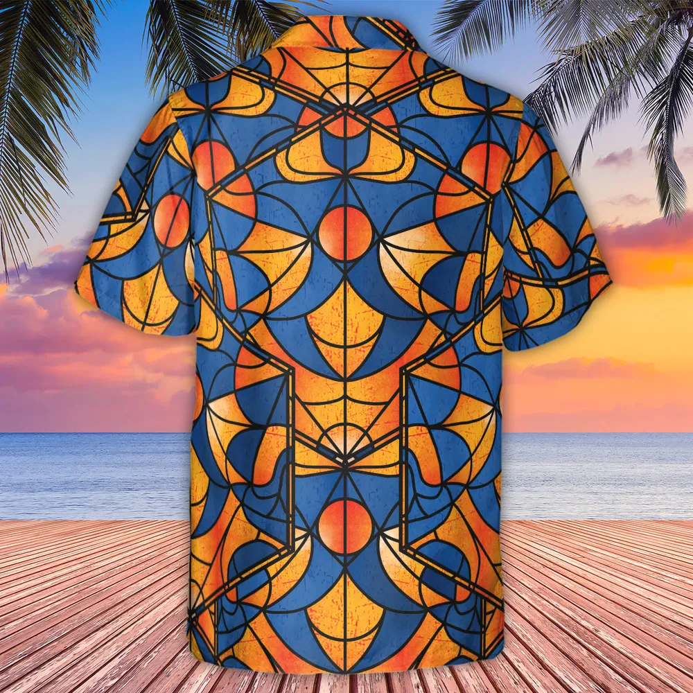 Stained Glass Star Trek Hawaiian Shirt - 2