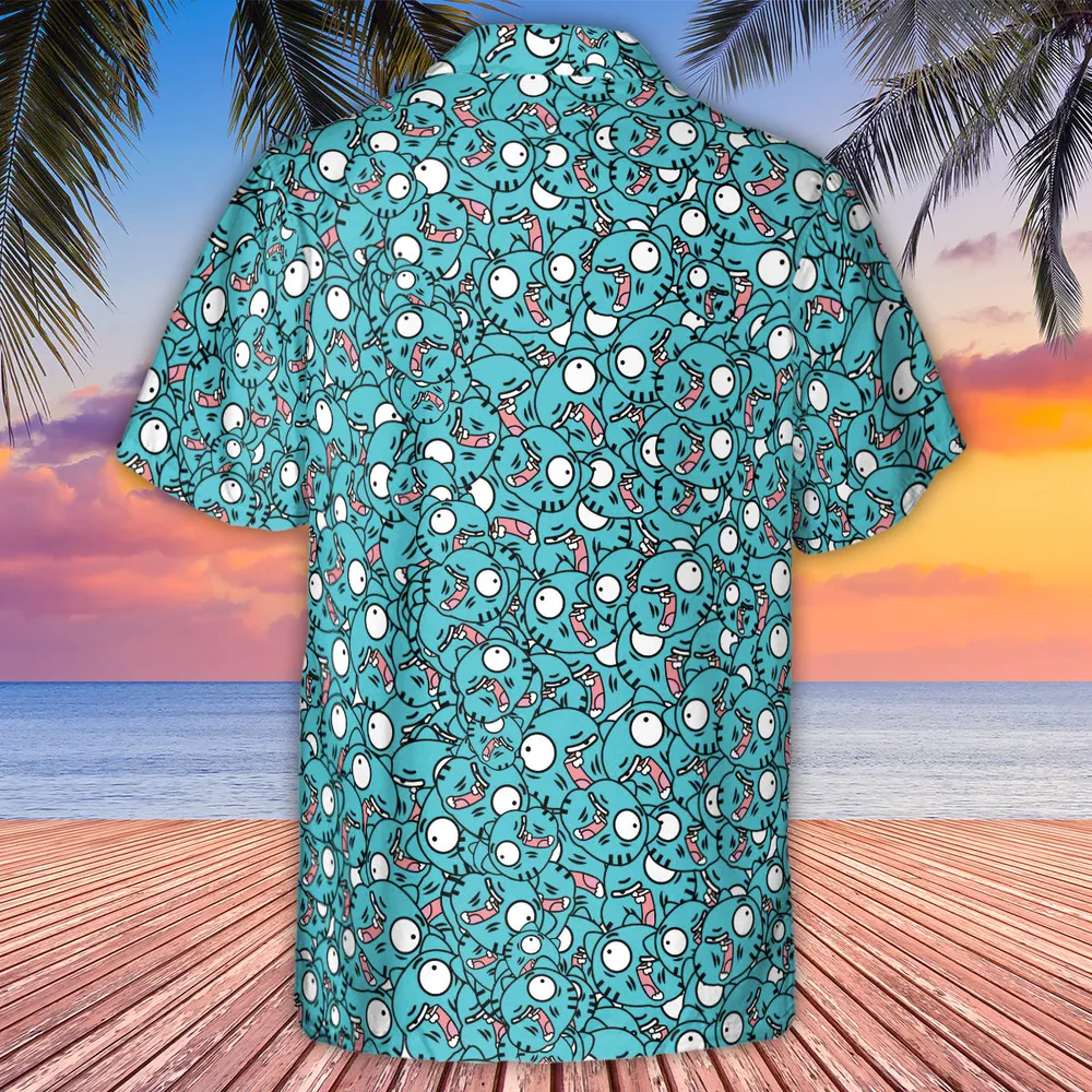 Gumball Watterson Pattern Hawaiian Shirt - 3