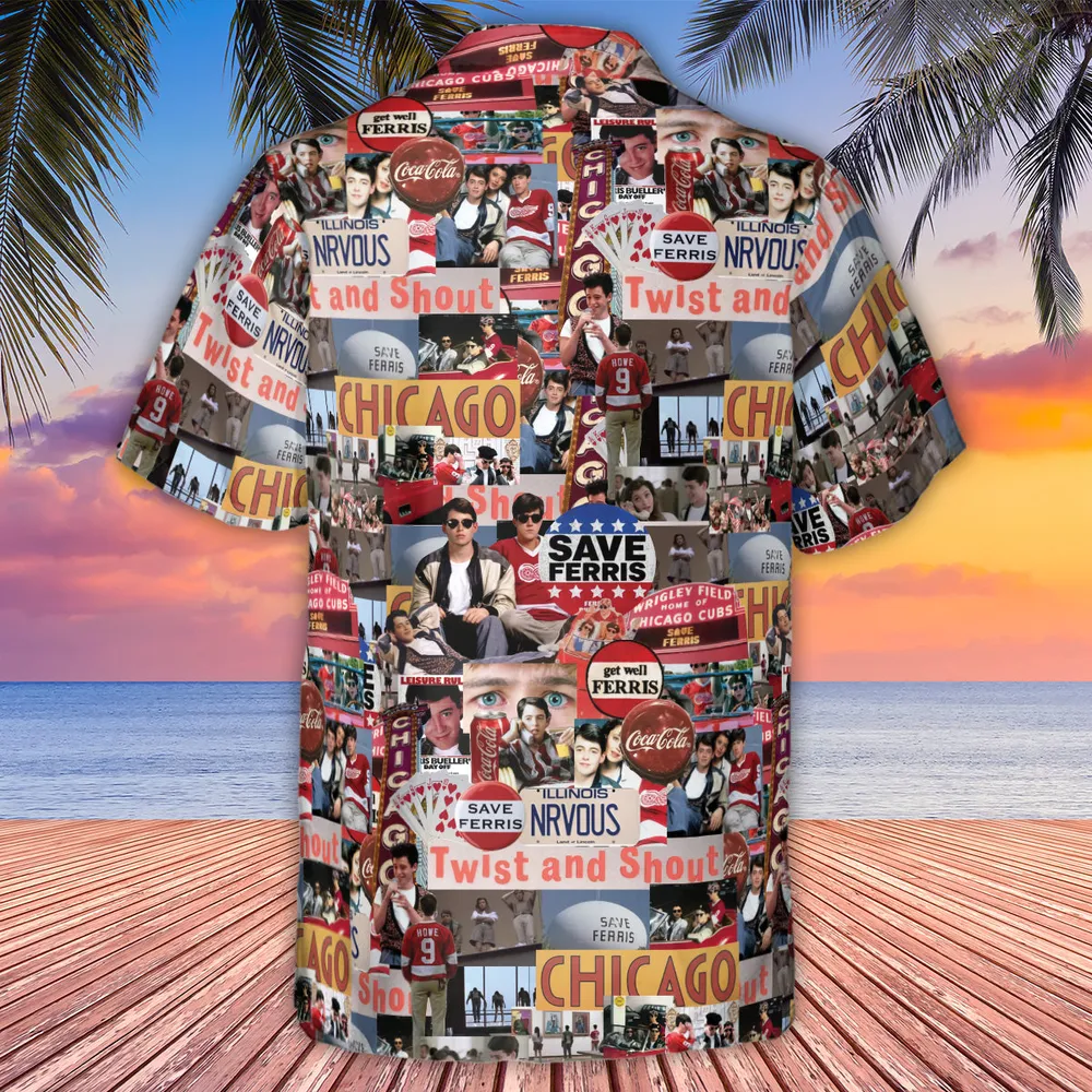Vintage Aesthetic Ferris Bueller's Day Off Hawaiian Shirt - 3
