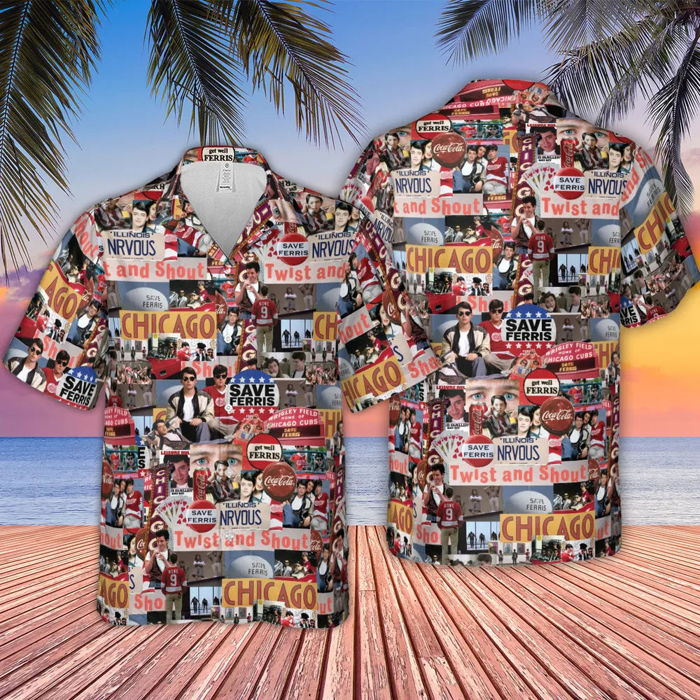 Vintage Aesthetic Ferris Bueller's Day Off Hawaiian Shirt - 2