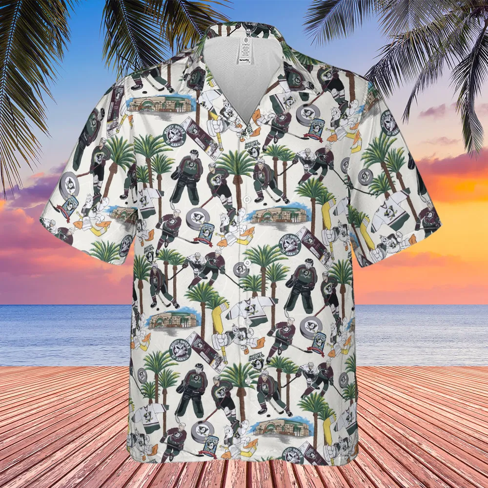 Hockey Mighty Ducks Players Hawaiian Shirt - 4