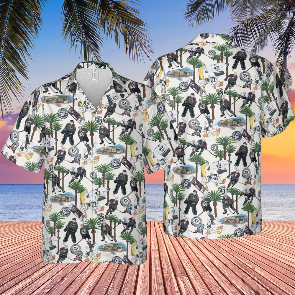 Hockey Mighty Ducks Players Hawaiian Shirt - 2