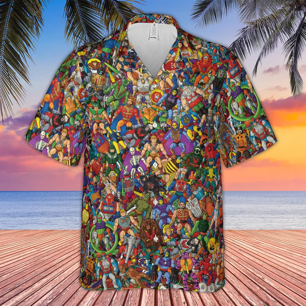 MOTU's Characters Figure Pattern He-man and The Masters of The Universe Hawaiian Shirt - 4