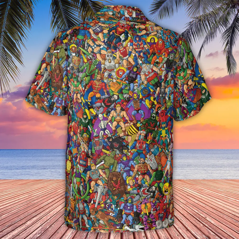 MOTU's Characters Figure Pattern He-man and The Masters of The Universe Hawaiian Shirt - 3