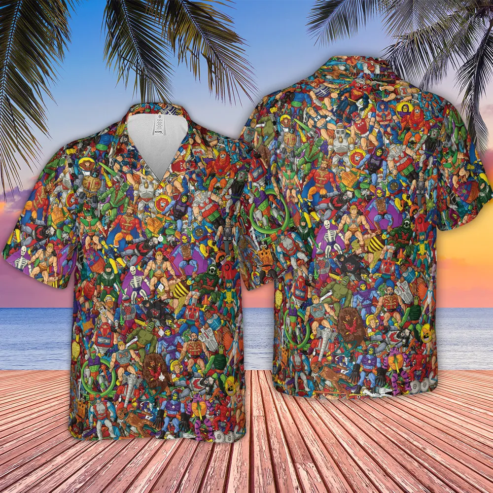 MOTU's Characters Figure Pattern He-man and The Masters of The Universe Hawaiian Shirt - 2