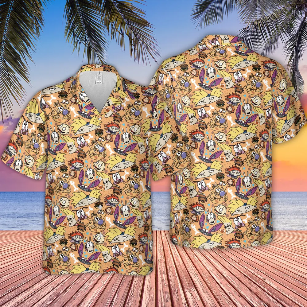Nickelodeon 90s Mashup Hawaiian Shirt - 4