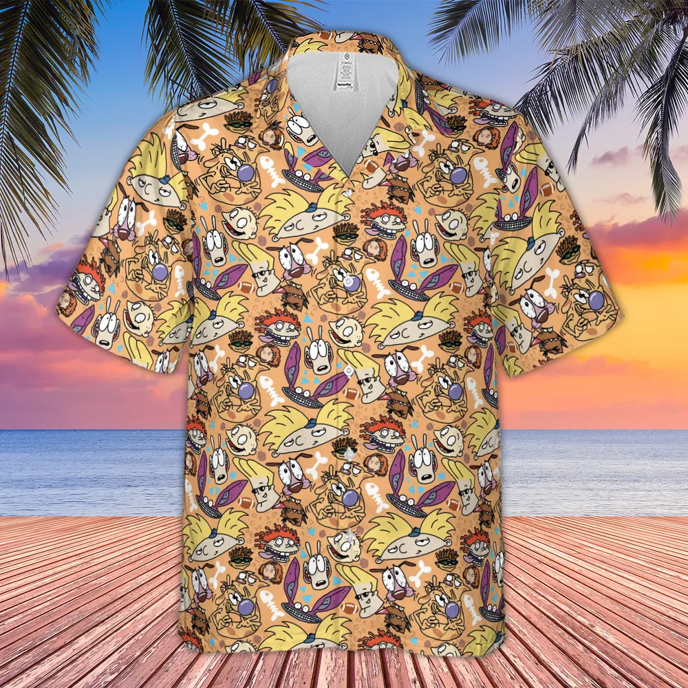 Nickelodeon 90s Mashup Hawaiian Shirt - 2