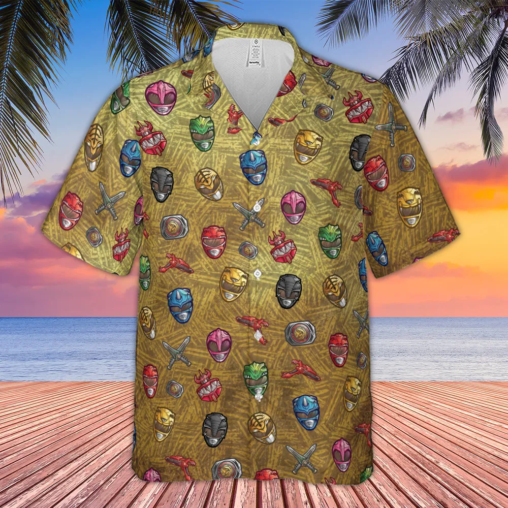 Power Team Mighty Morphin Power Rangers Hawaiian Shirt - 4