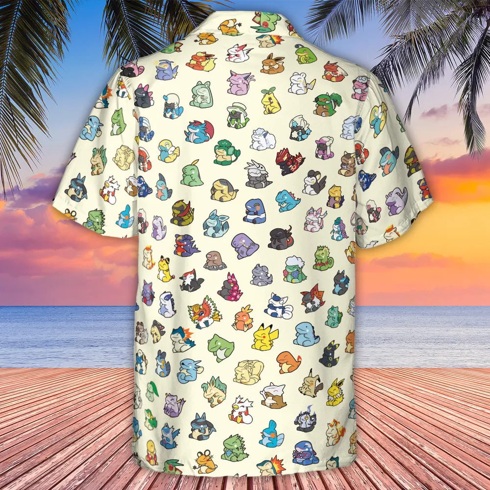 Pokemon In Substitute Style Hawaiian Shirt - 3