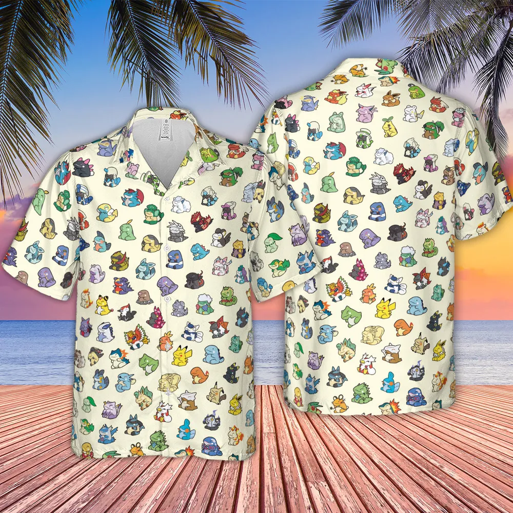 Pokemon In Substitute Style Hawaiian Shirt - 2