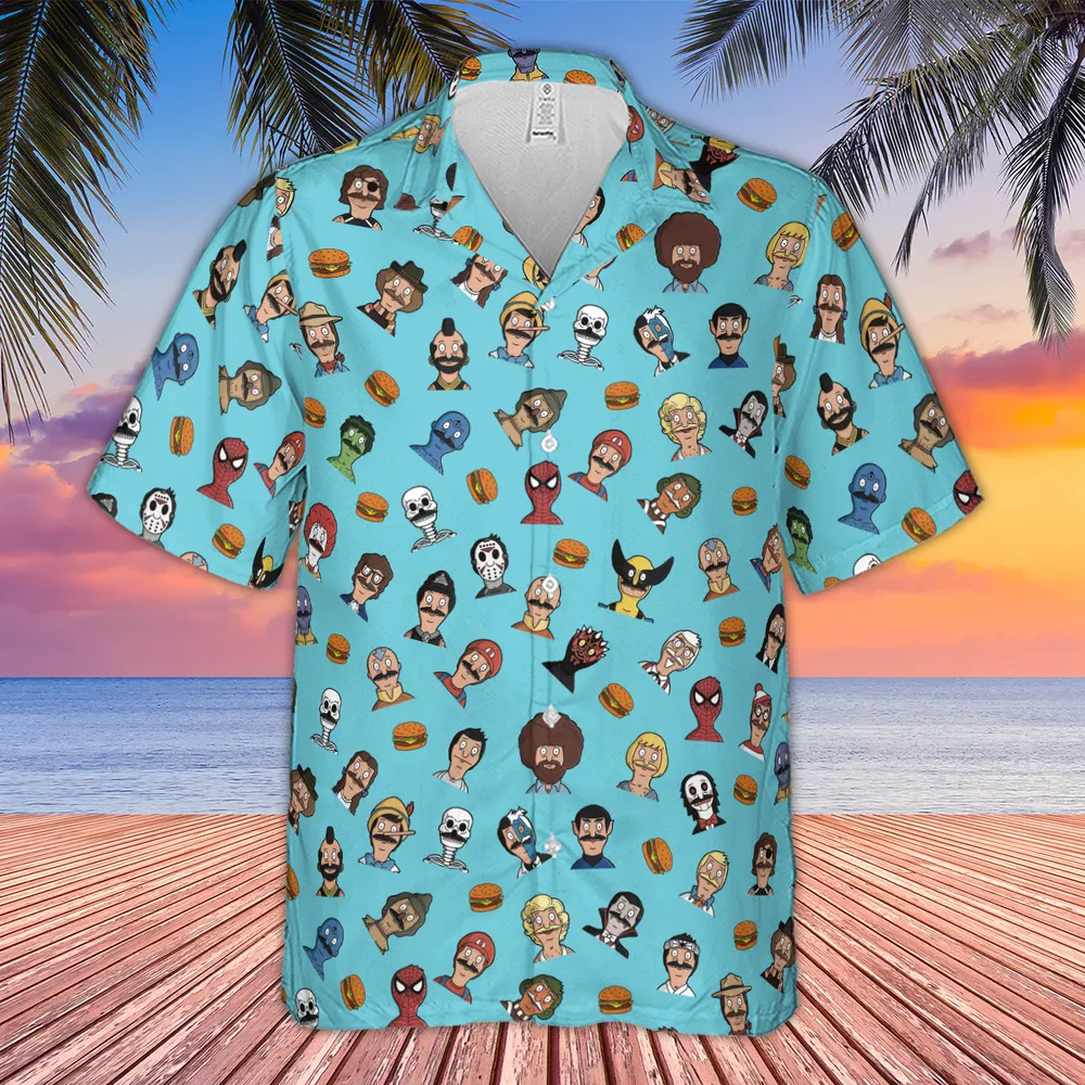 Many Faces of Bob's Burger Hawaiian Shirt - 4