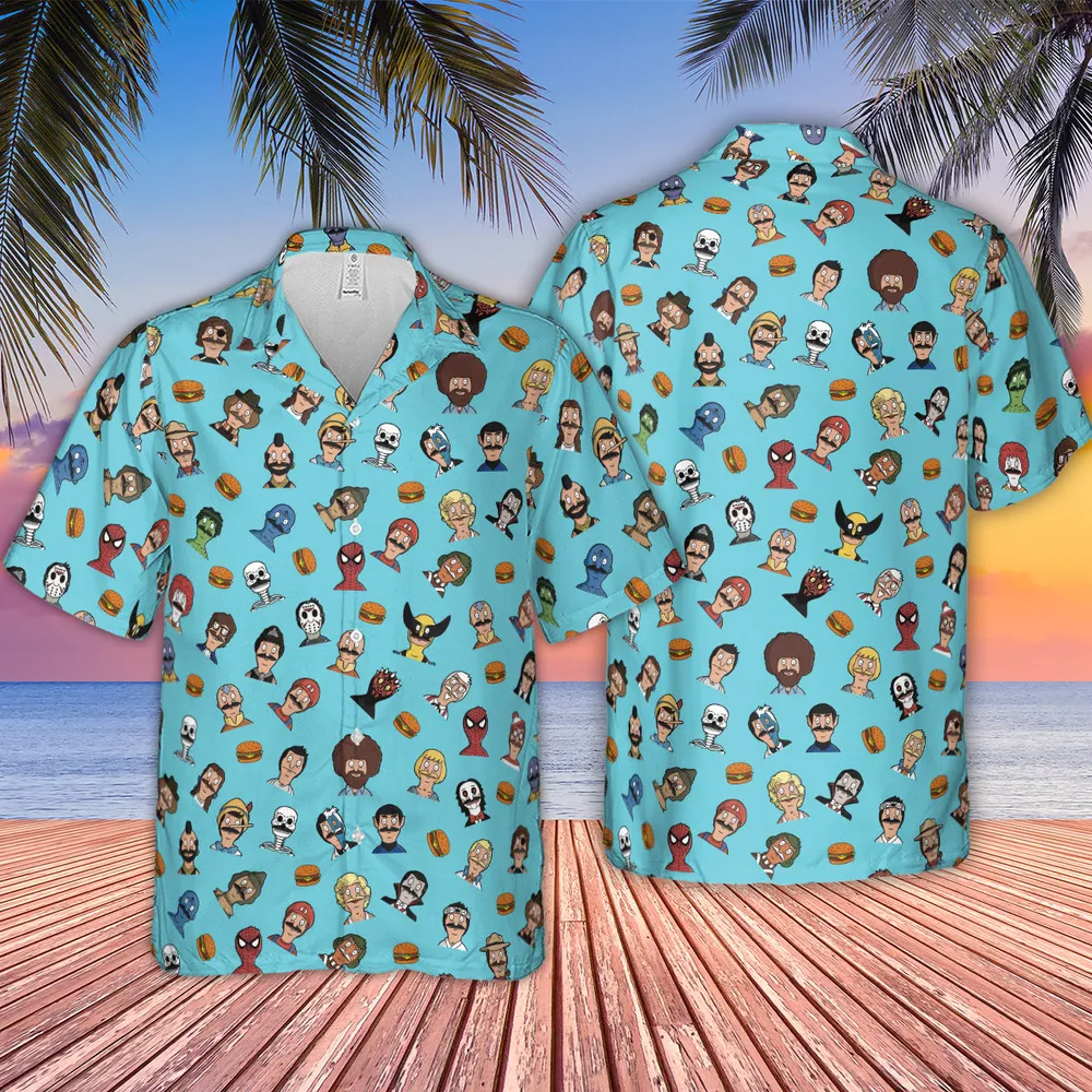 Many Faces of Bob's Burger Hawaiian Shirt - 2