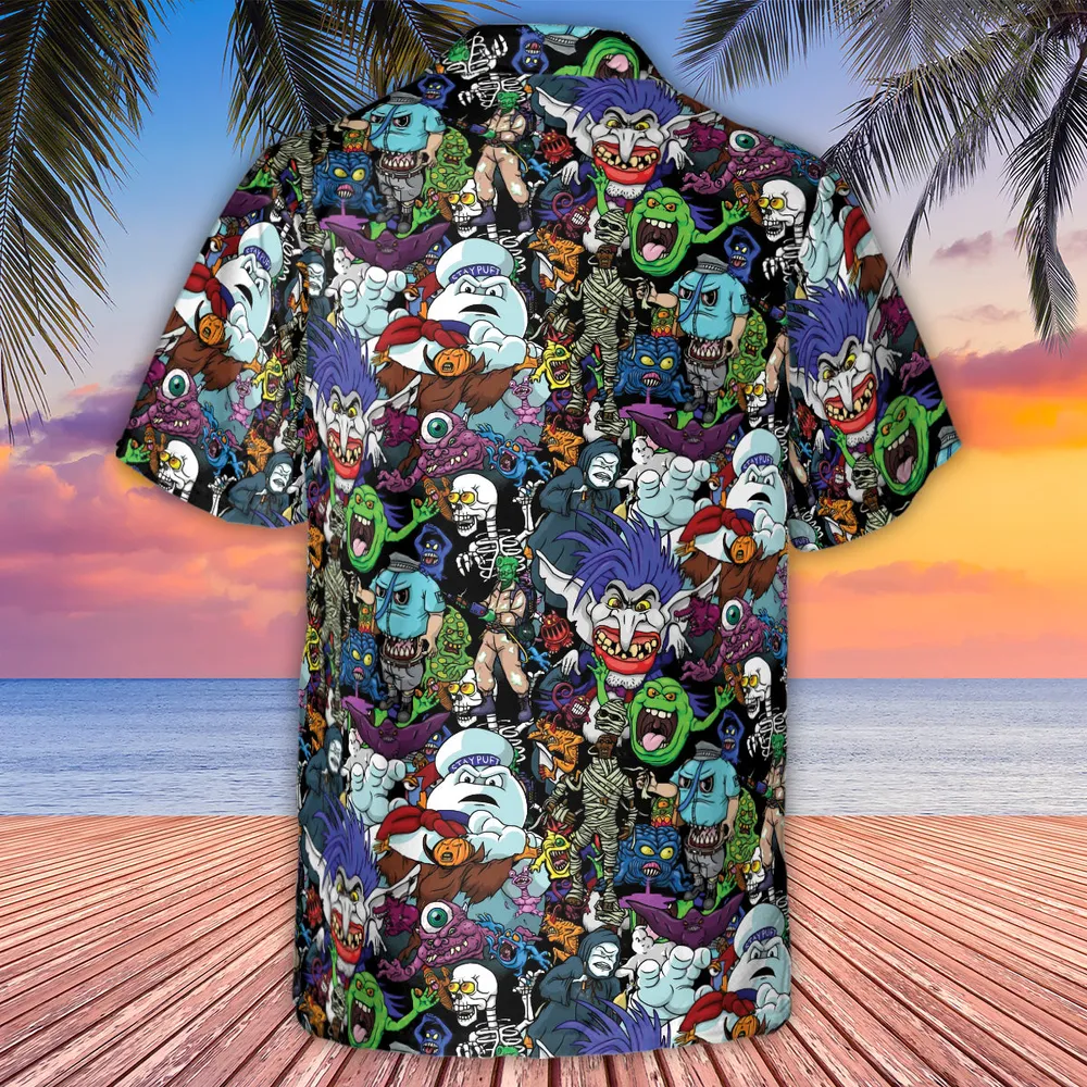 I Ain't Afraid Of No Ghosts Hawaiian Shirt - 3