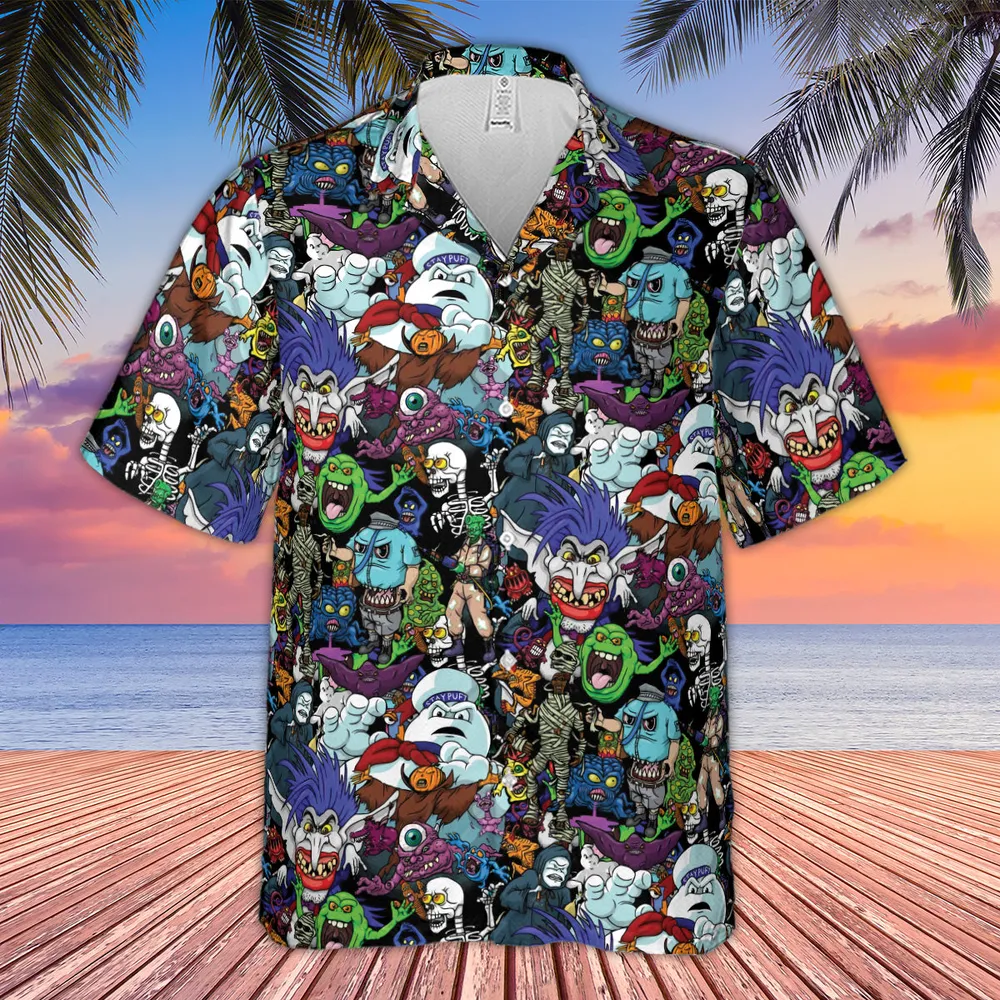 I Ain't Afraid Of No Ghosts Hawaiian Shirt - 4