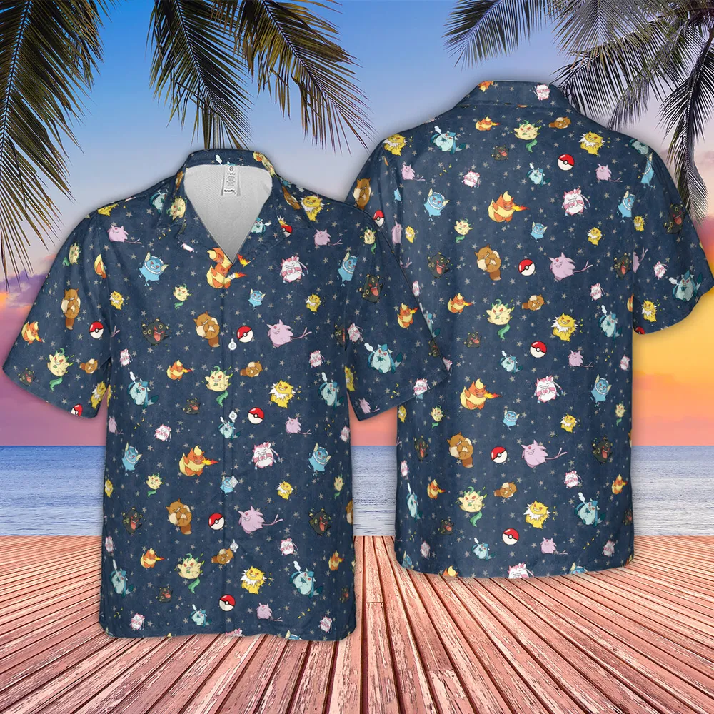 Gengar as Eevee The Eeveelutions Pokemon Hawaiian Shirt - 2