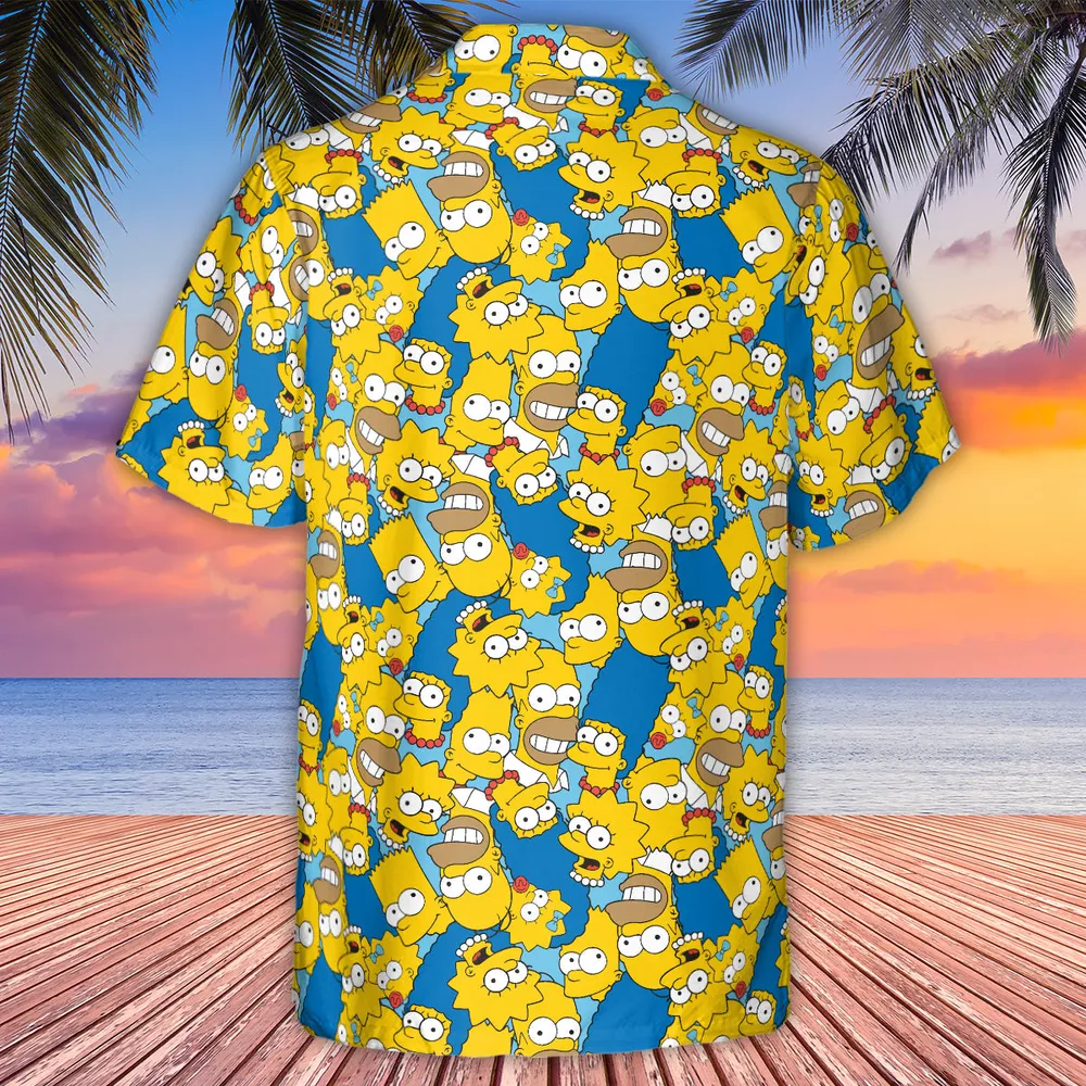 Head Toss The Simpson Characters Hawaiian Shirt - 3