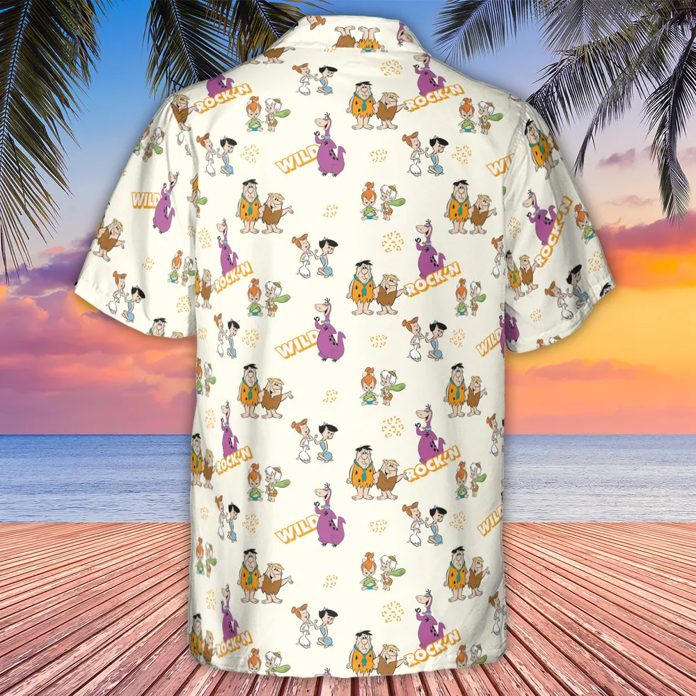 Rock'n The Flintstones Hawaiian Shirt - 3