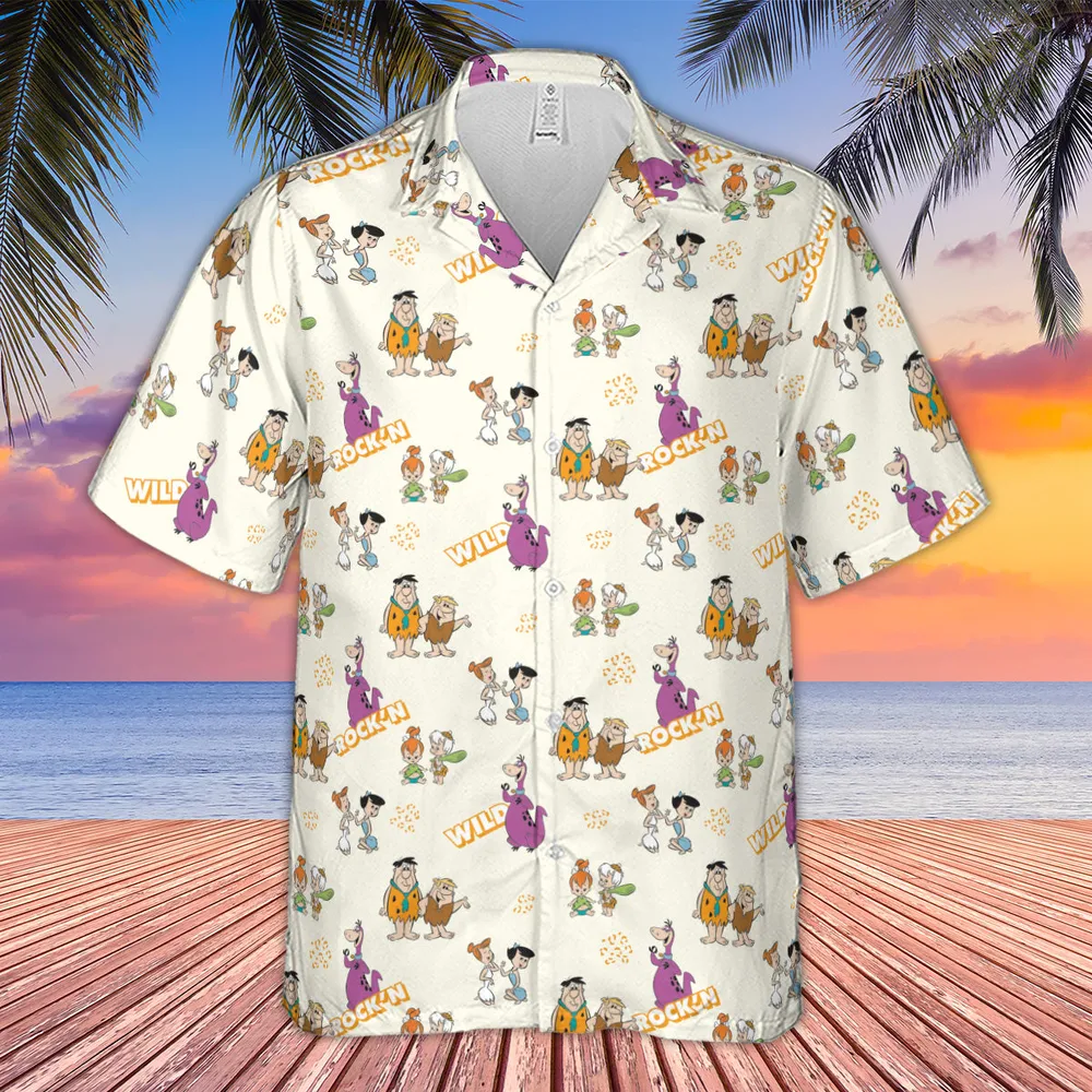 Rock'n The Flintstones Hawaiian Shirt - 4