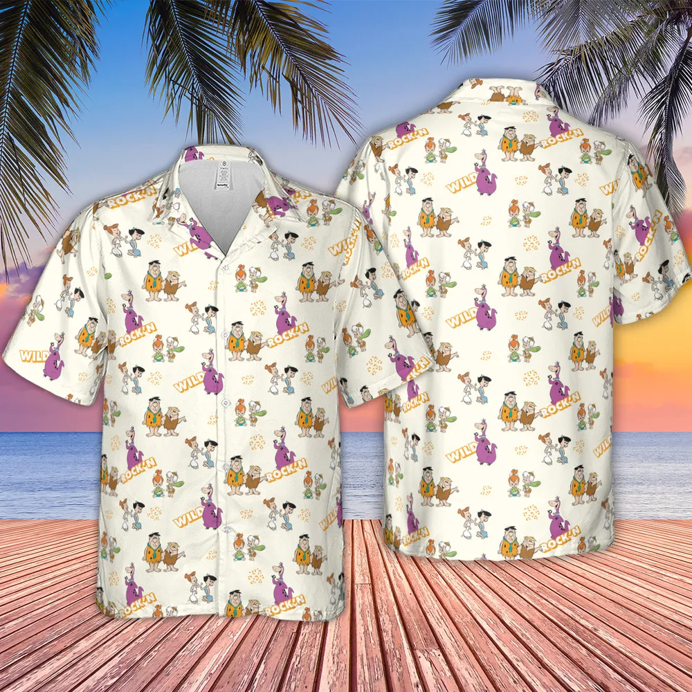 Rock'n The Flintstones Hawaiian Shirt - 2