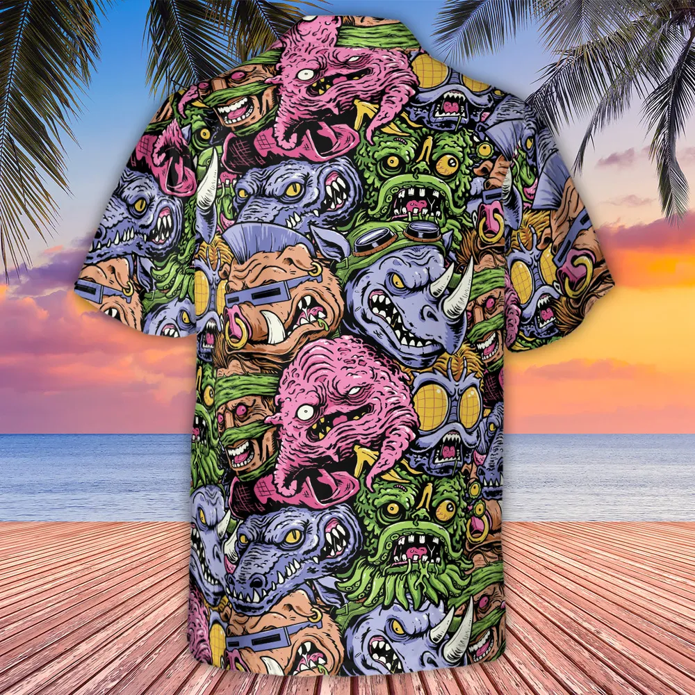 Nostalgic Villains Teenage Mutant Ninja Turtles Hawaiian Shirt - 3