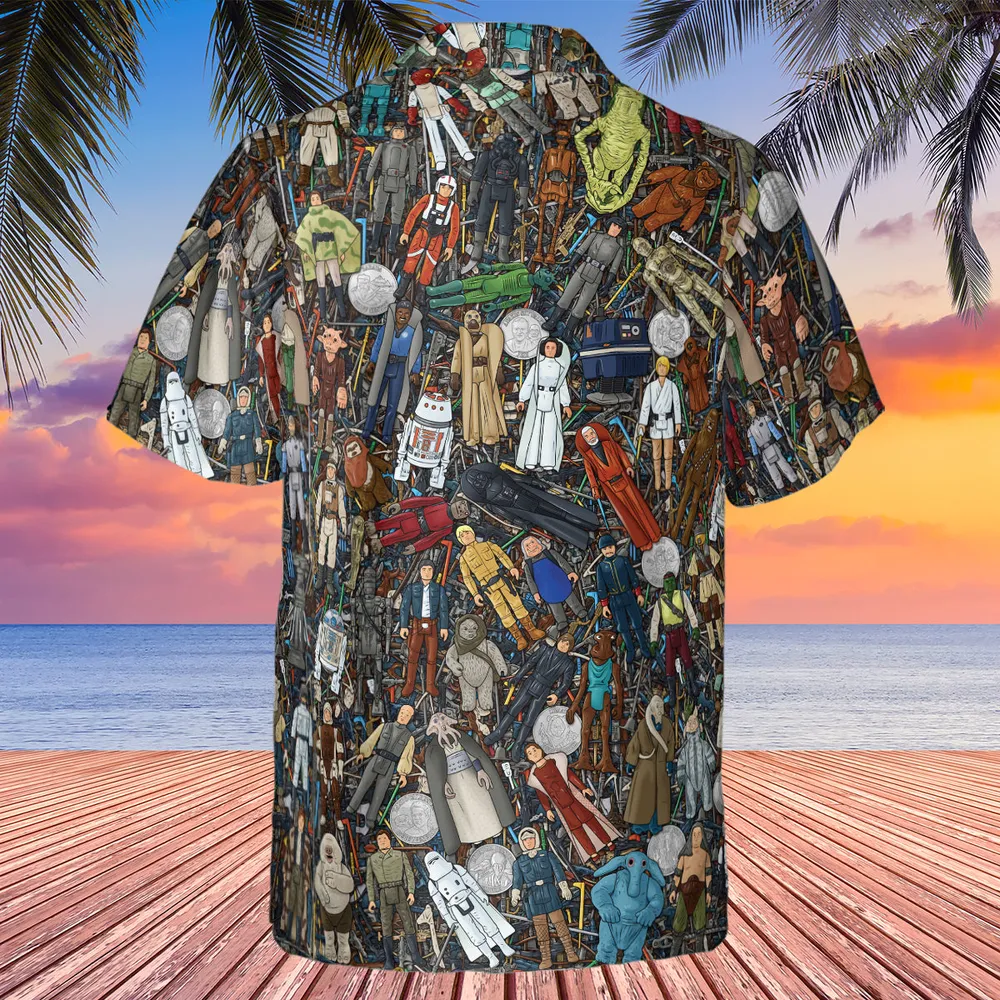 Star Wars Characters Figures Hawaiian Shirt - 3