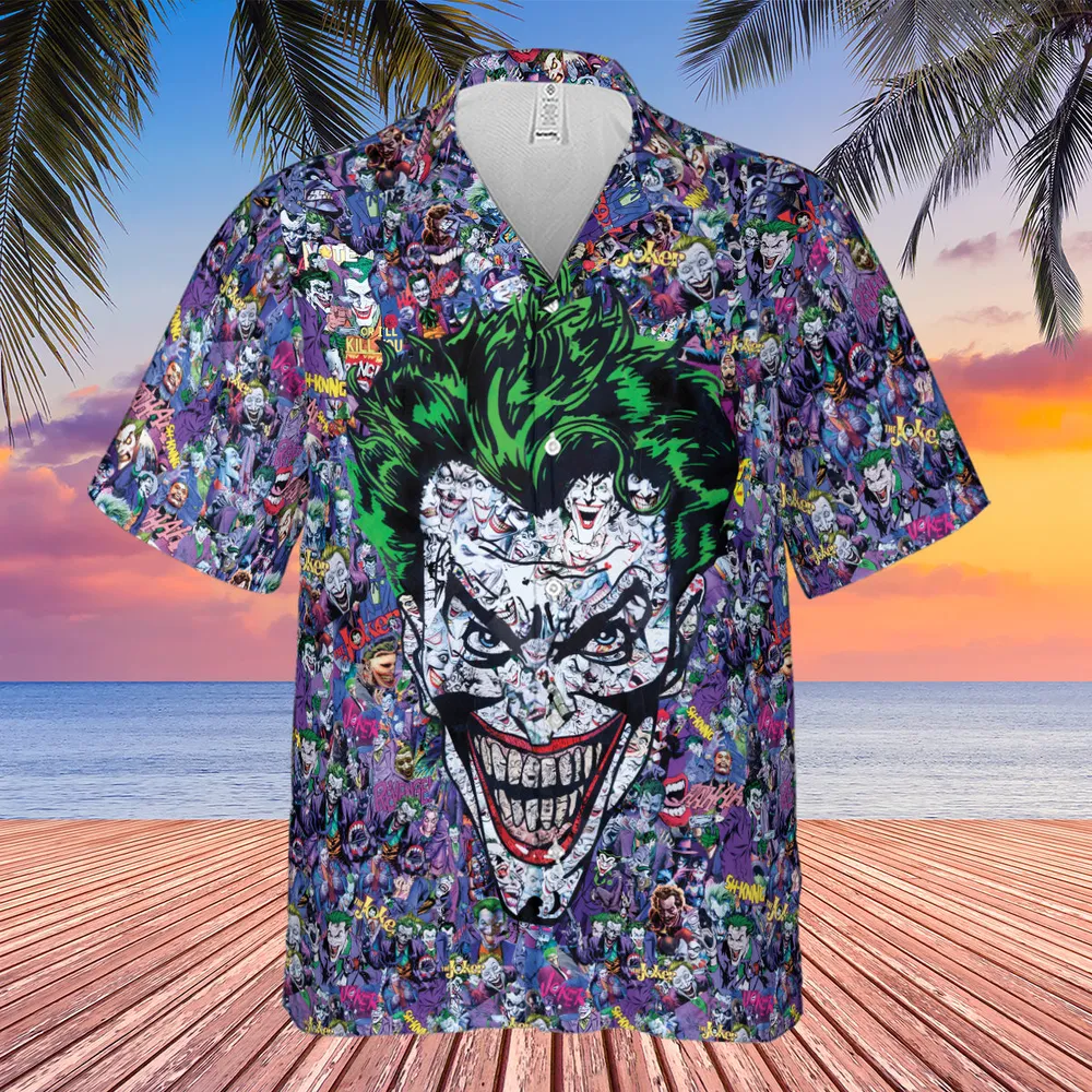 Joker The Most Favourite Characters Pattern Hawaiian Shirt - 4