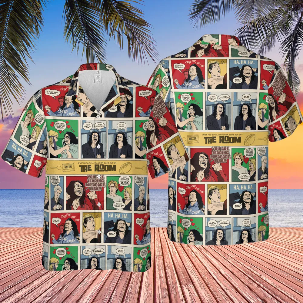 The Room Comic Style Hawaiian Shirt - 2