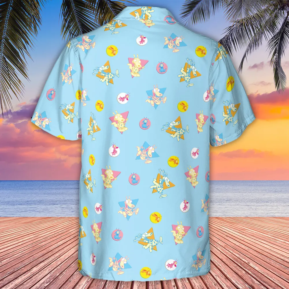 Rocko and Spunky Pattern Rocko's Modern Life Hawaiian Shirt - 3