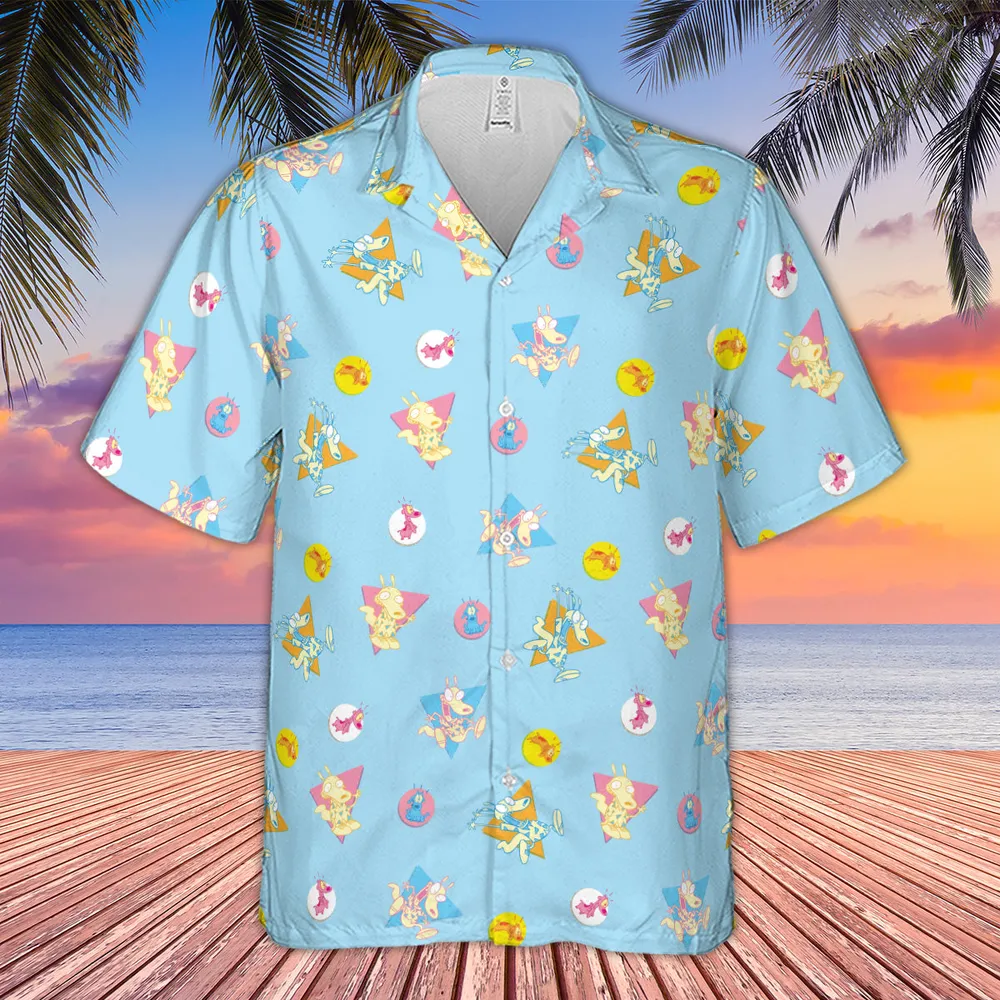 Rocko and Spunky Pattern Rocko's Modern Life Hawaiian Shirt - 4