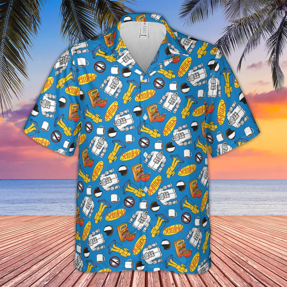 Jerry Seinfeld Comedian Pattern Hawaiian Shirt - 4