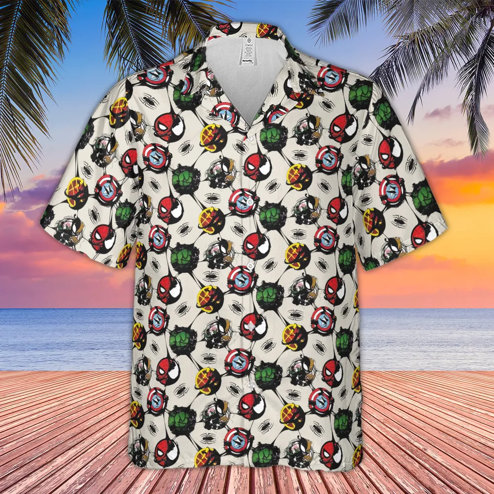Spider Venom Pattern Hawaiian Shirt - 4