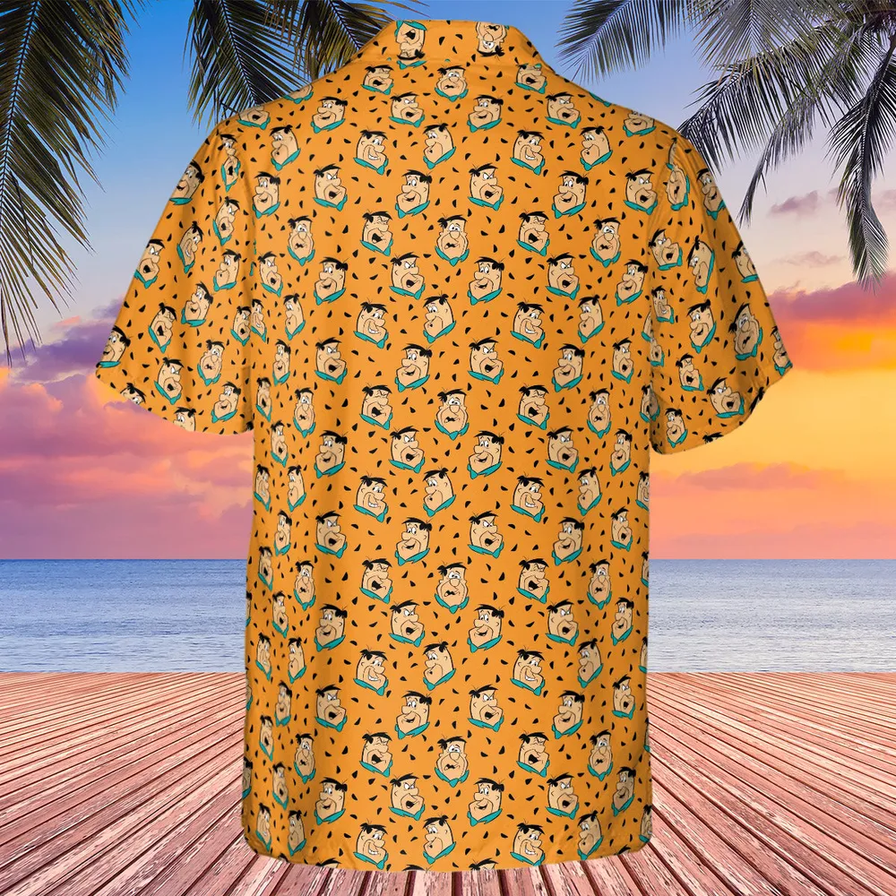 Fred Flintstone Expressions Pattern Hawaiian Shirt - 2