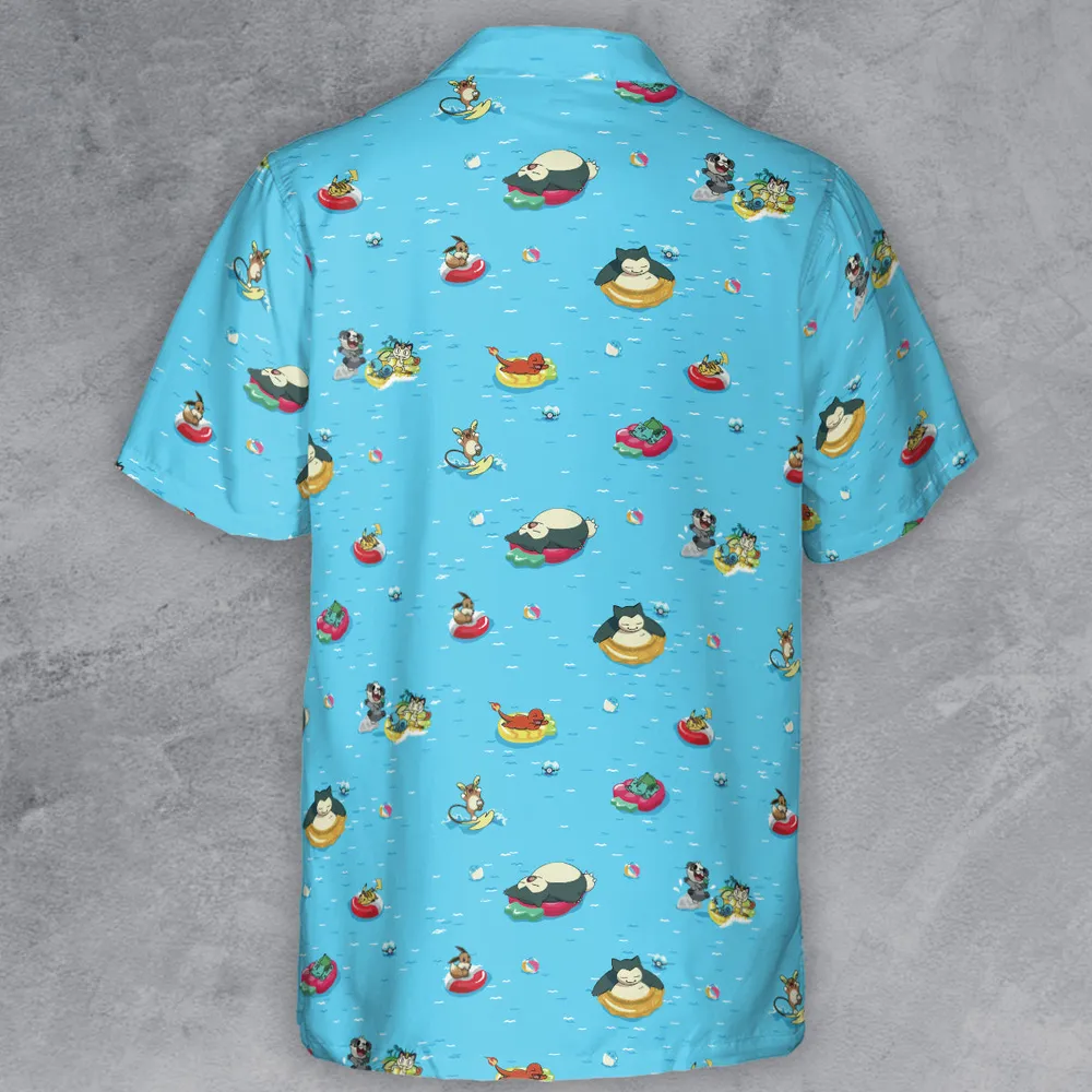 Pokemon Sunny Days Sea Swim Hawaiian Shirt - 9