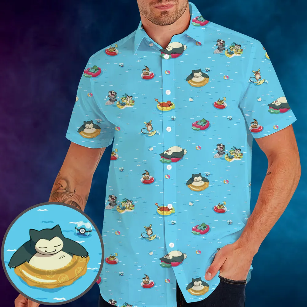 Pokemon Sunny Days Sea Swim Hawaiian Shirt - 2