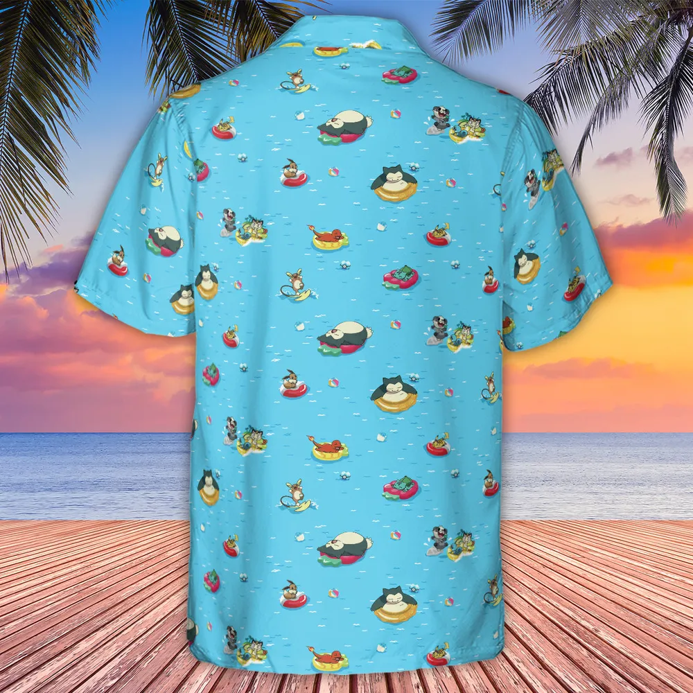 Pokemon Sunny Days Sea Swim Hawaiian Shirt - 8