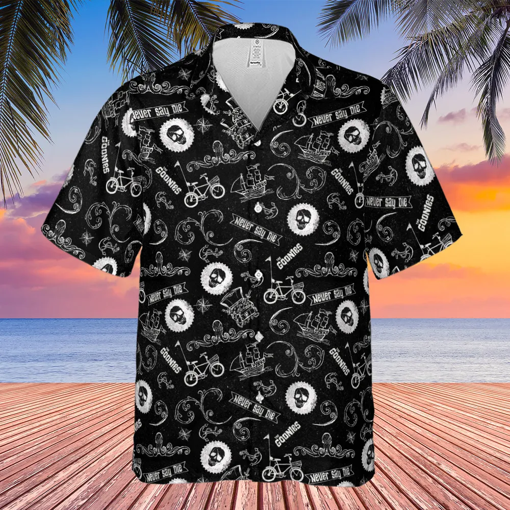 Never Say Die The Goonies Pattern Hawaiian Shirt - 4