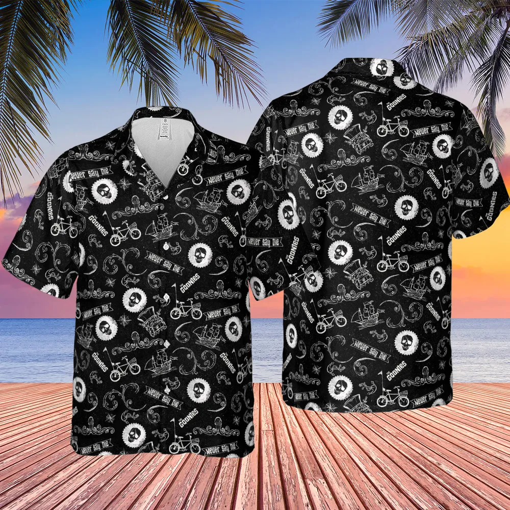 Never Say Die The Goonies Pattern Hawaiian Shirt - 2
