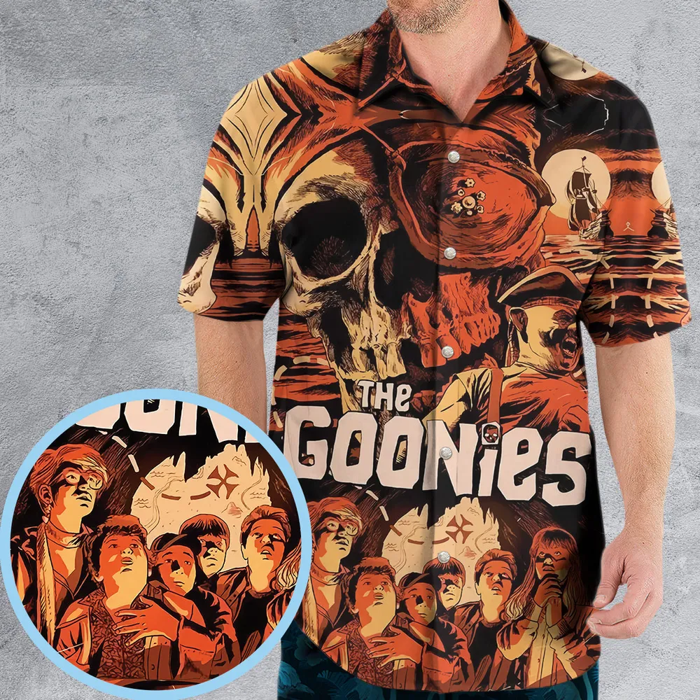 Never Say Die The Goonies Pattern Hawaiian Shirt - 5