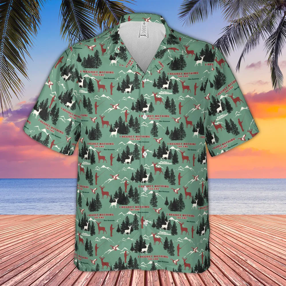 I Regret Nothing Park And Recreation Hawaiian Shirt - 4