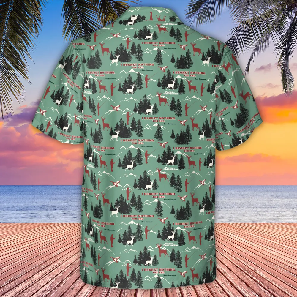 I Regret Nothing Park And Recreation Hawaiian Shirt - 3