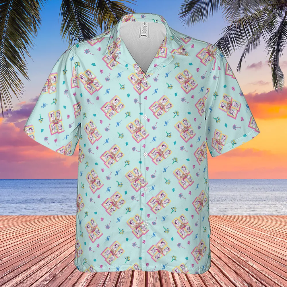 Golden Girls Patterned Hawaiian Shirt - 4