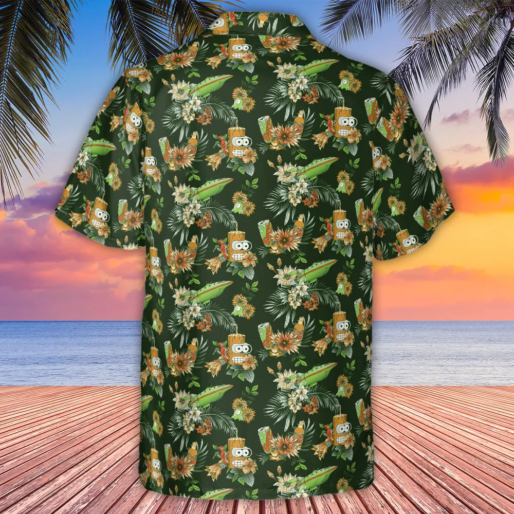 The Year 3000 Bender Futurama Hawaiian Shirt - 3