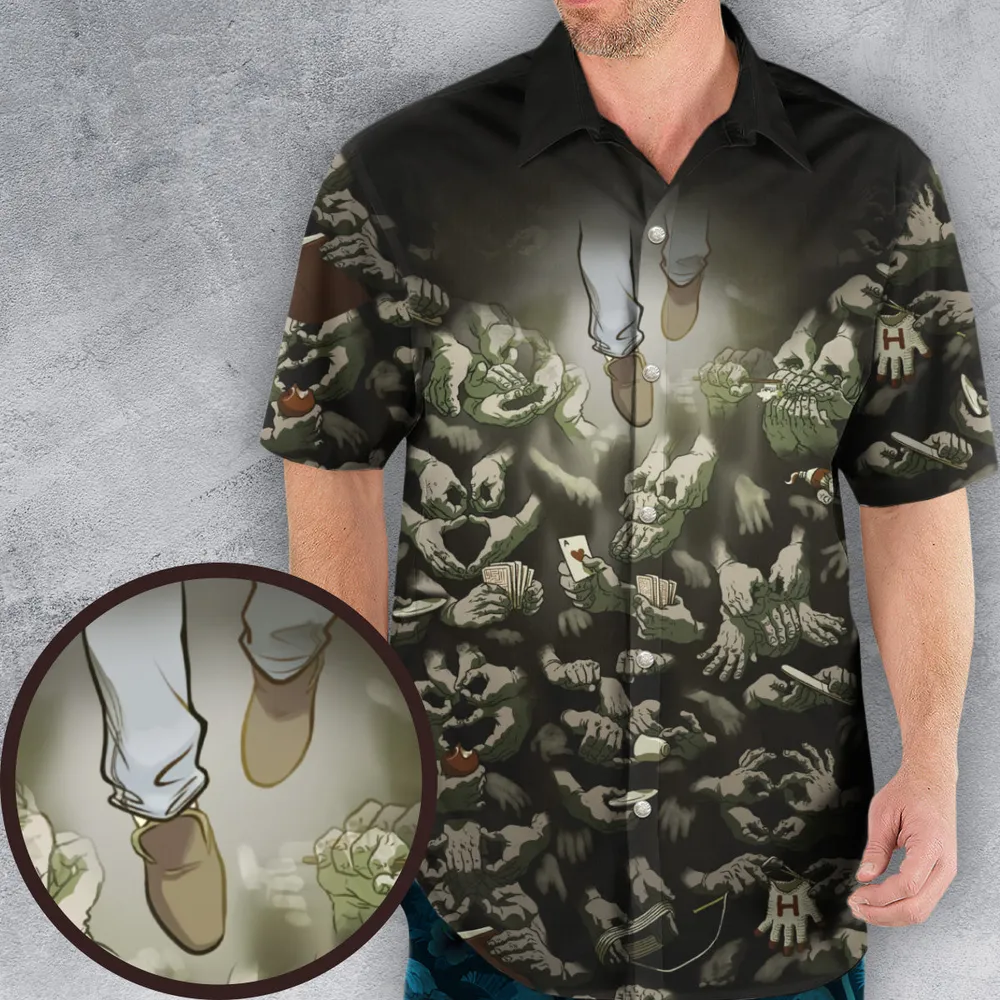 Funny Helping Hands Labyrinth Hawaiian Shirt - 2