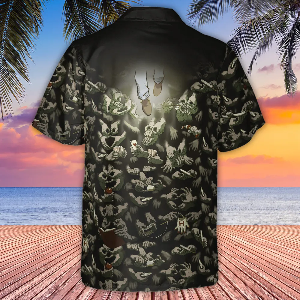 Funny Helping Hands Labyrinth Hawaiian Shirt - 5