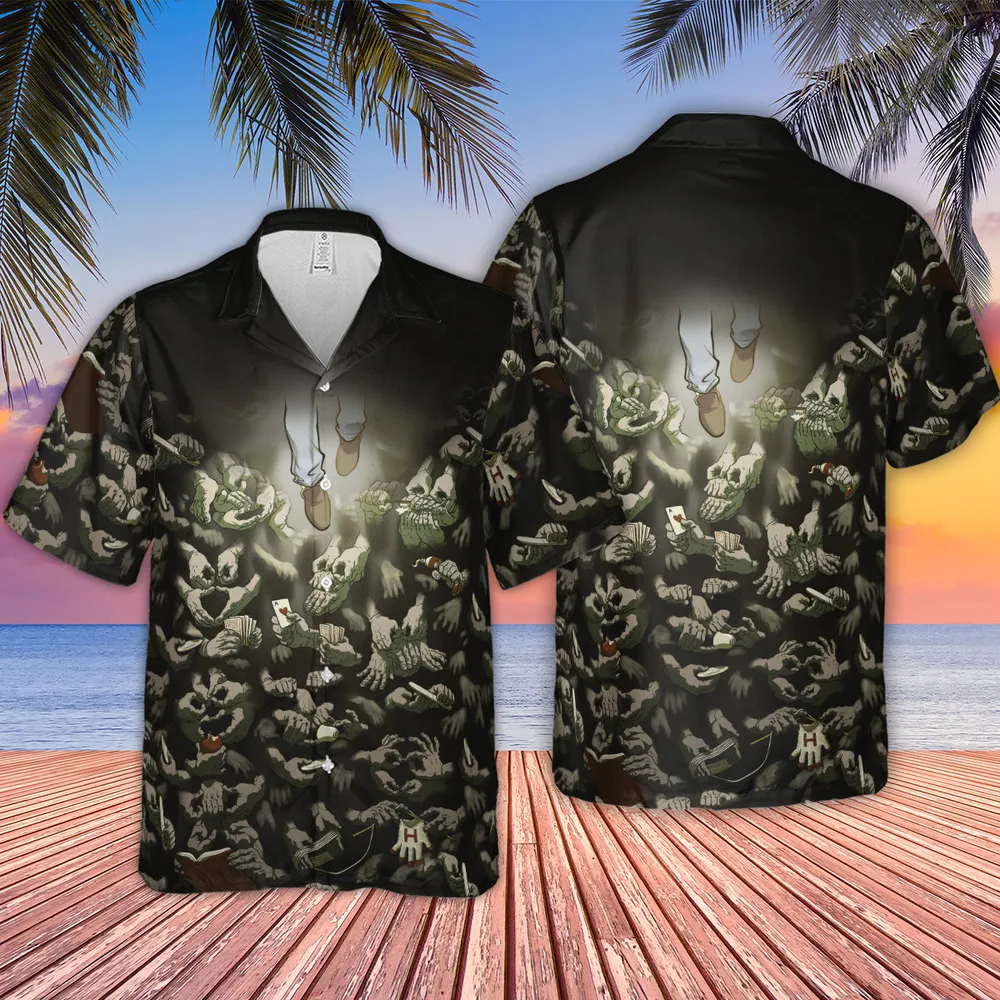 Funny Helping Hands Labyrinth Hawaiian Shirt - 4